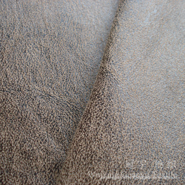 Tissu en cuir de polyester de suède de bronzage pour des couvertures antidérapantes